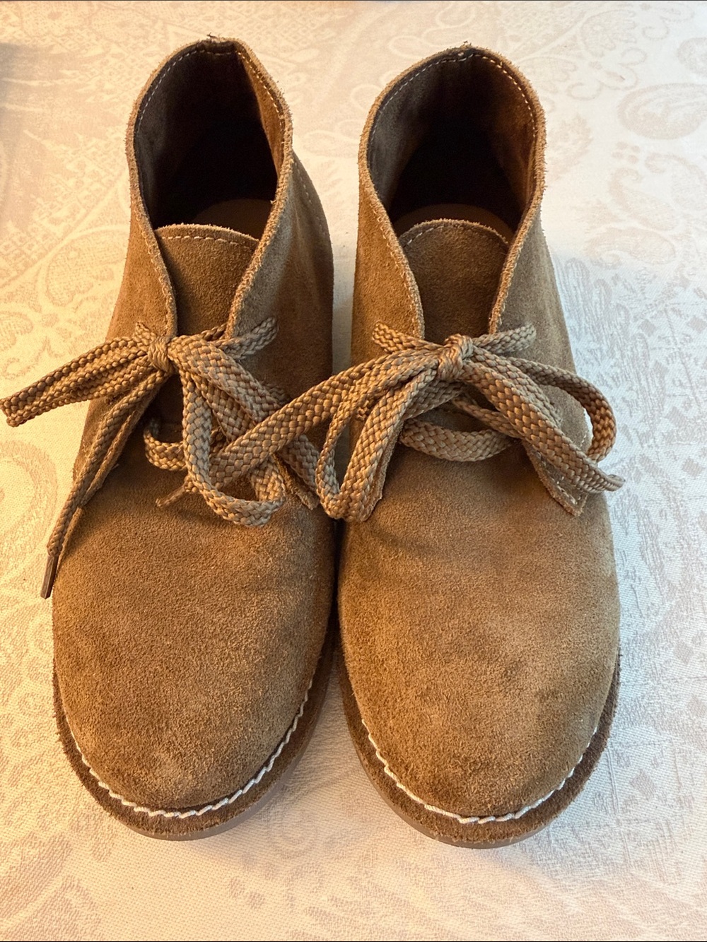J. Crew Kids Tan Suede Lace-Up Desert Boots